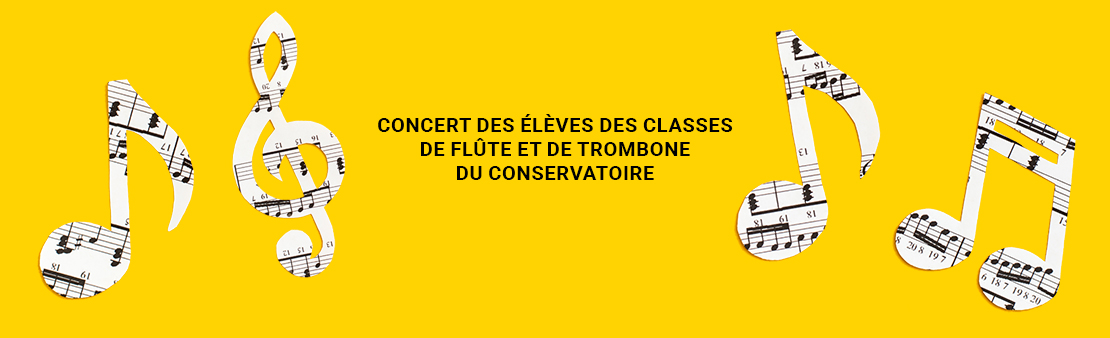 Concert des élèves des classes de flûte et de trombone du conservatoire